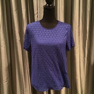 JUST BANANAS for this Blue Eyelet Top